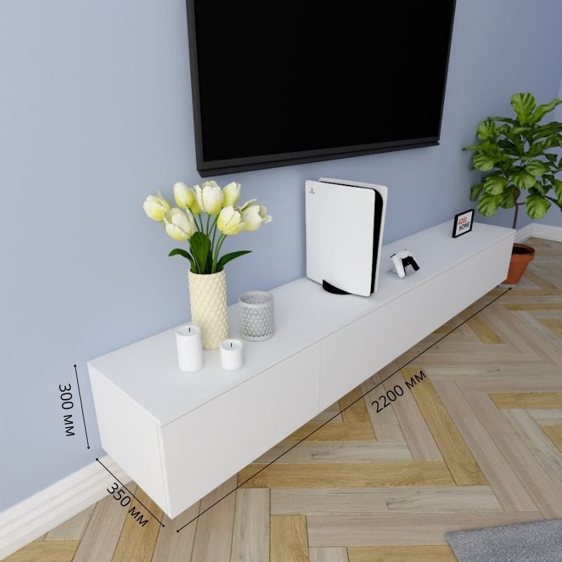 ТВ-тумба Adel Home Регина AH0202 220x30x35см белый купить,NaN
