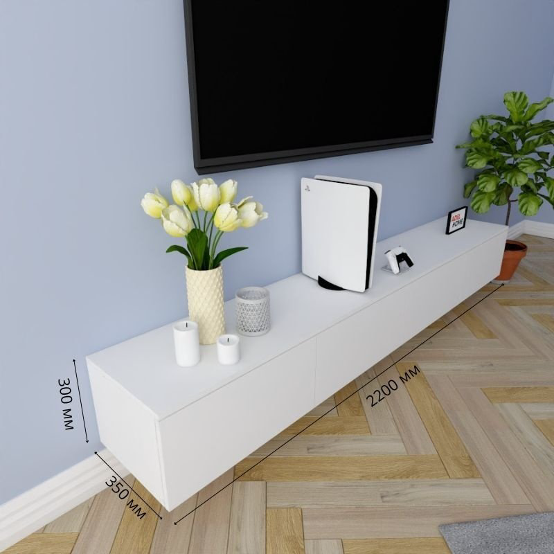 ТВ-тумба Adel Home Регина AH0202 220x30x35см белый купить,NaN