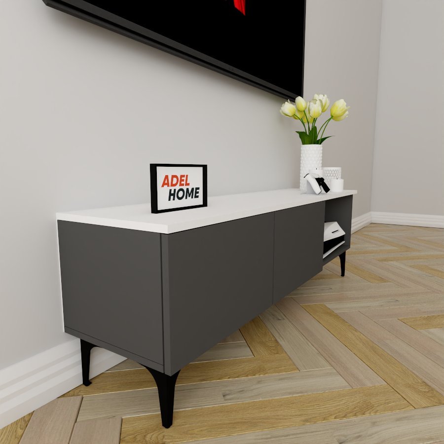 ТВ-тумба напольная Adel Home AH0216 Мира 140x45x35см бело-серый купить,NaN