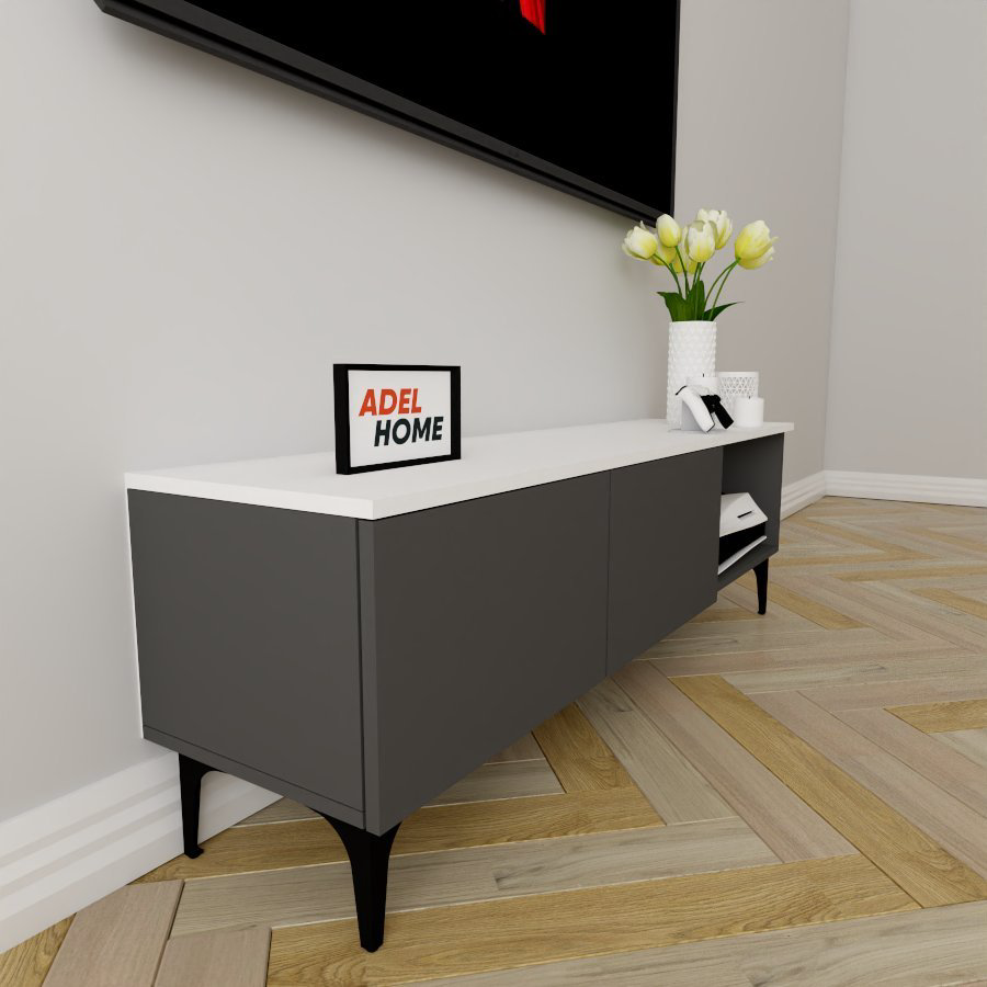 ТВ-тумба напольная Adel Home AH0216 Мира 140x45x35см бело-серый купить,NaN