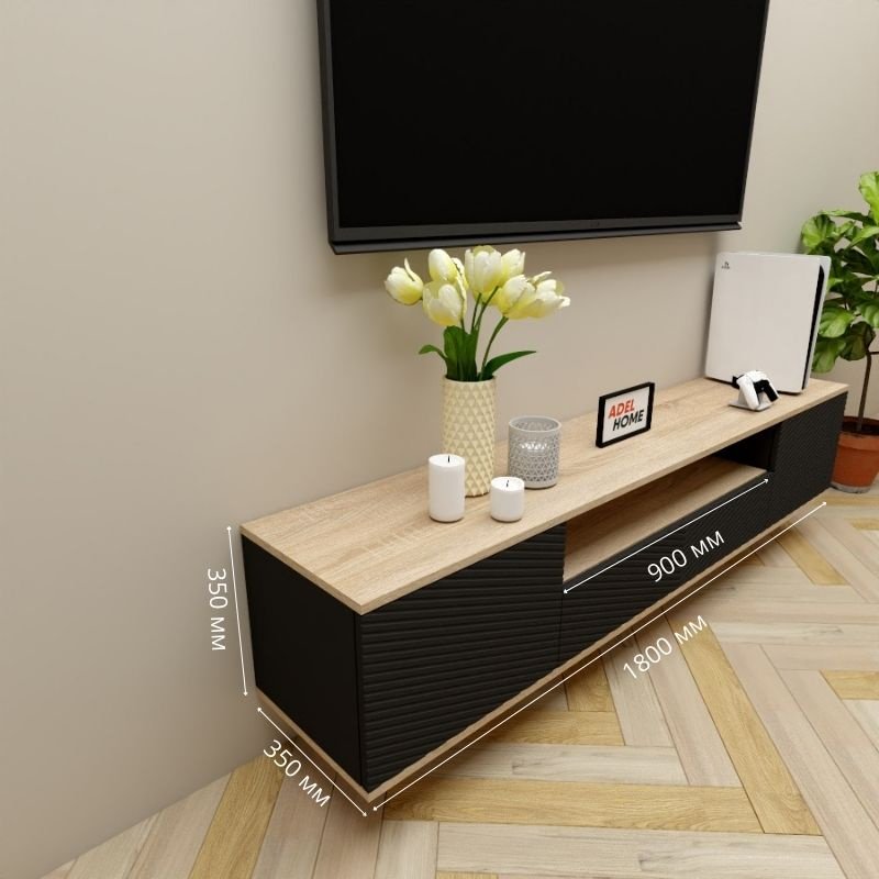 ТВ-тумба Adel Home Индия AH0713 180x35x35см черный купить,NaN