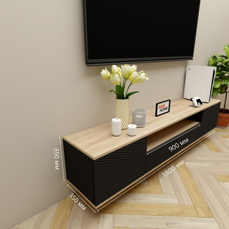 ТВ-тумба Adel Home Индия AH0713 180x35x35см черный купить,NaN