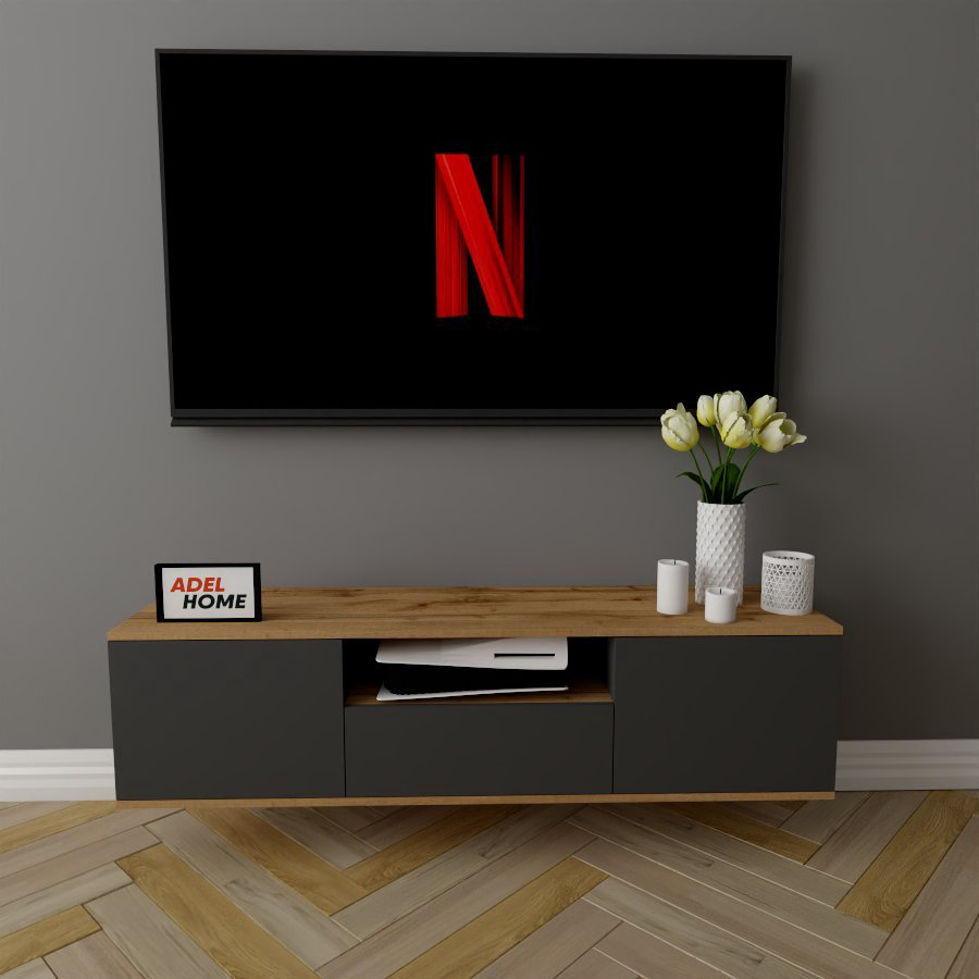 ТВ-тумба Adel Home Дуна AH0259 140x35x35см серый купить,NaN