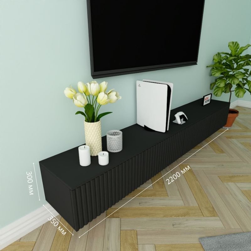 ТВ-тумба Adel Home Керол AH0753 220x30x35см черный купить,NaN