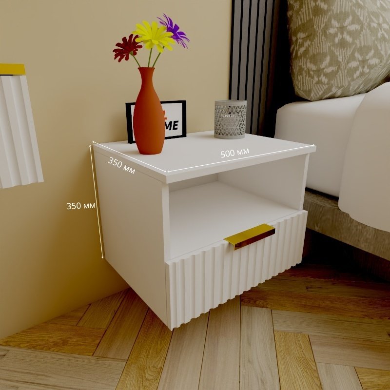 Тумба Adel Home Бонди AH0629 50x35x35см бело-золотой купить,NaN