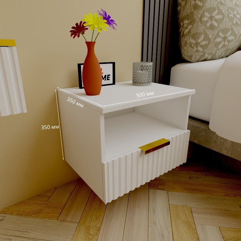Тумба Adel Home Бонди AH0629 50x35x35см бело-золотой купить,NaN