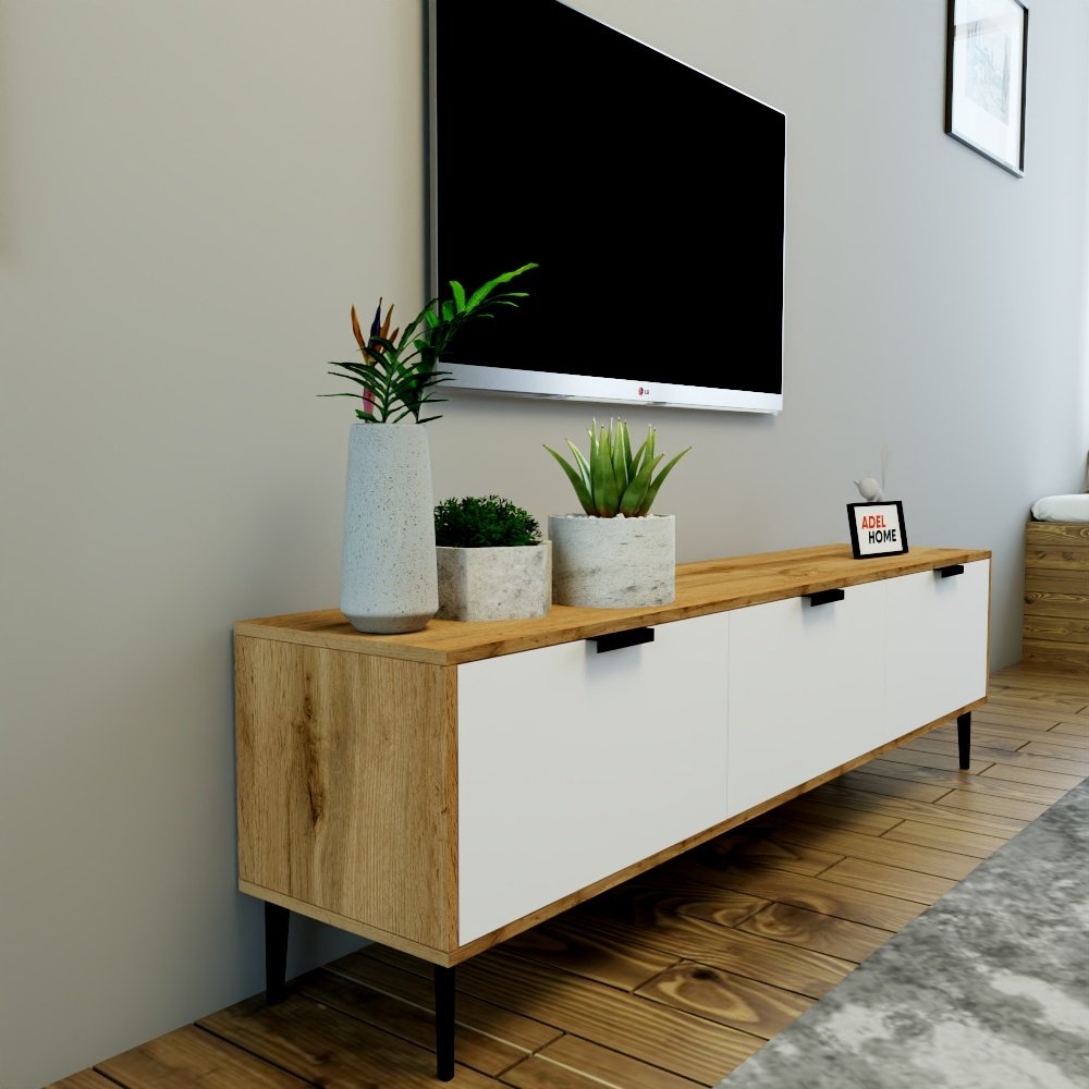 ТВ-тумба напольная Adel Home AH0103 Талан 180x50x35см бело-коричневый купить,NaN