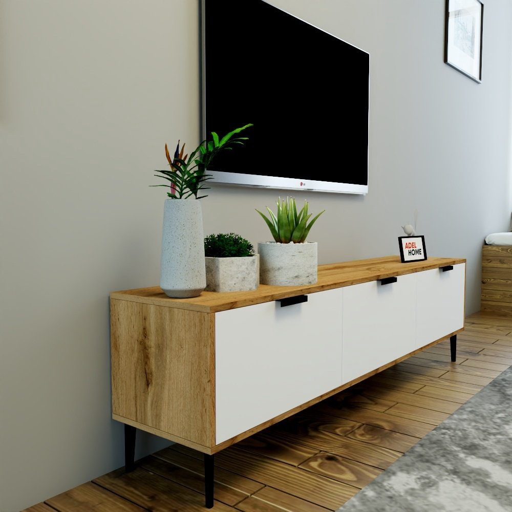 ТВ-тумба напольная Adel Home AH0103 Талан 180x50x35см бело-коричневый купить,NaN