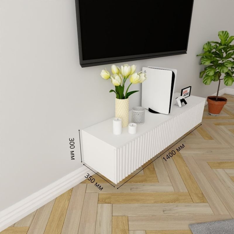 ТВ-тумба Adel Home Банти AH0367 140x30x35см белый купить,NaN
