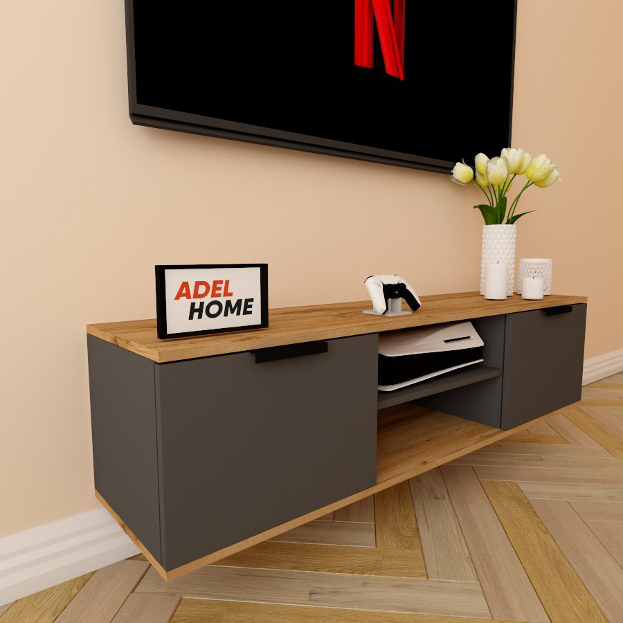 ТВ-тумба Adel Home Аланис AH0296 140x35x35см серо-коричневый купить,NaN
