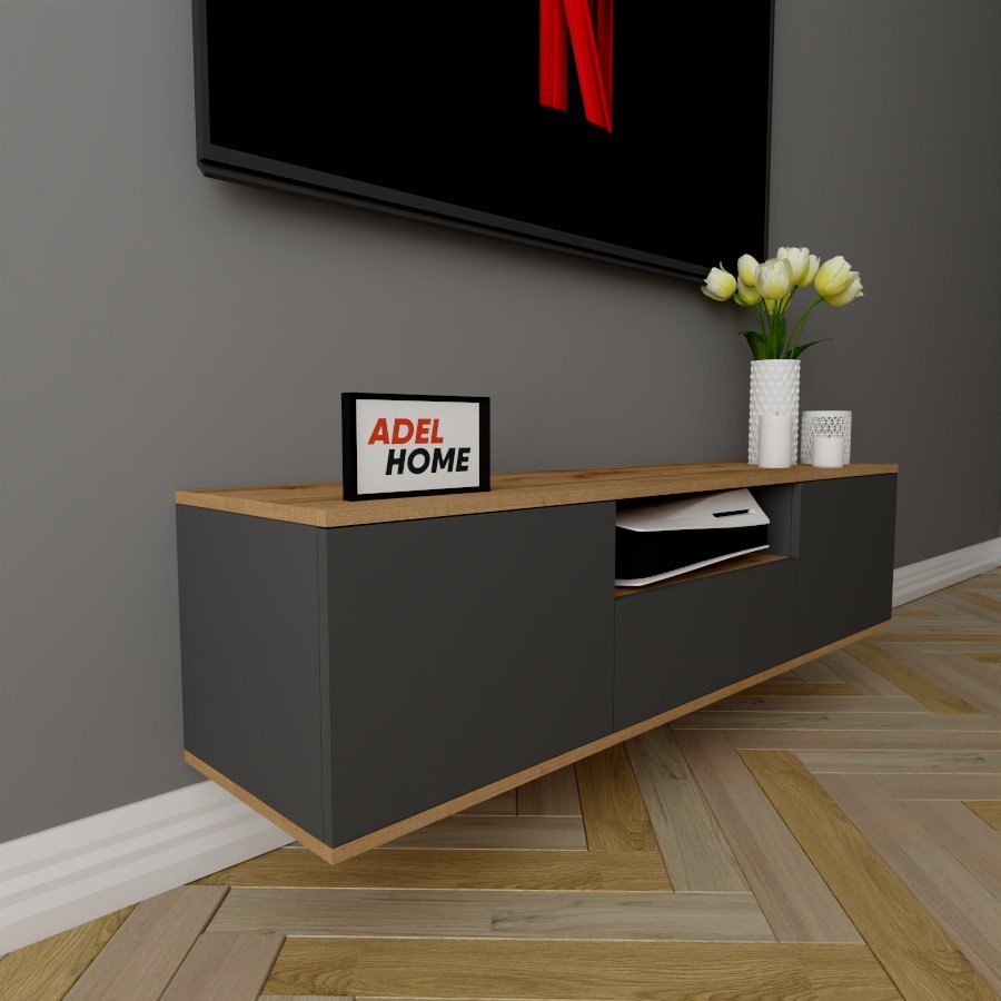 ТВ-тумба Adel Home Дуна AH0259 140x35x35см серый купить,NaN