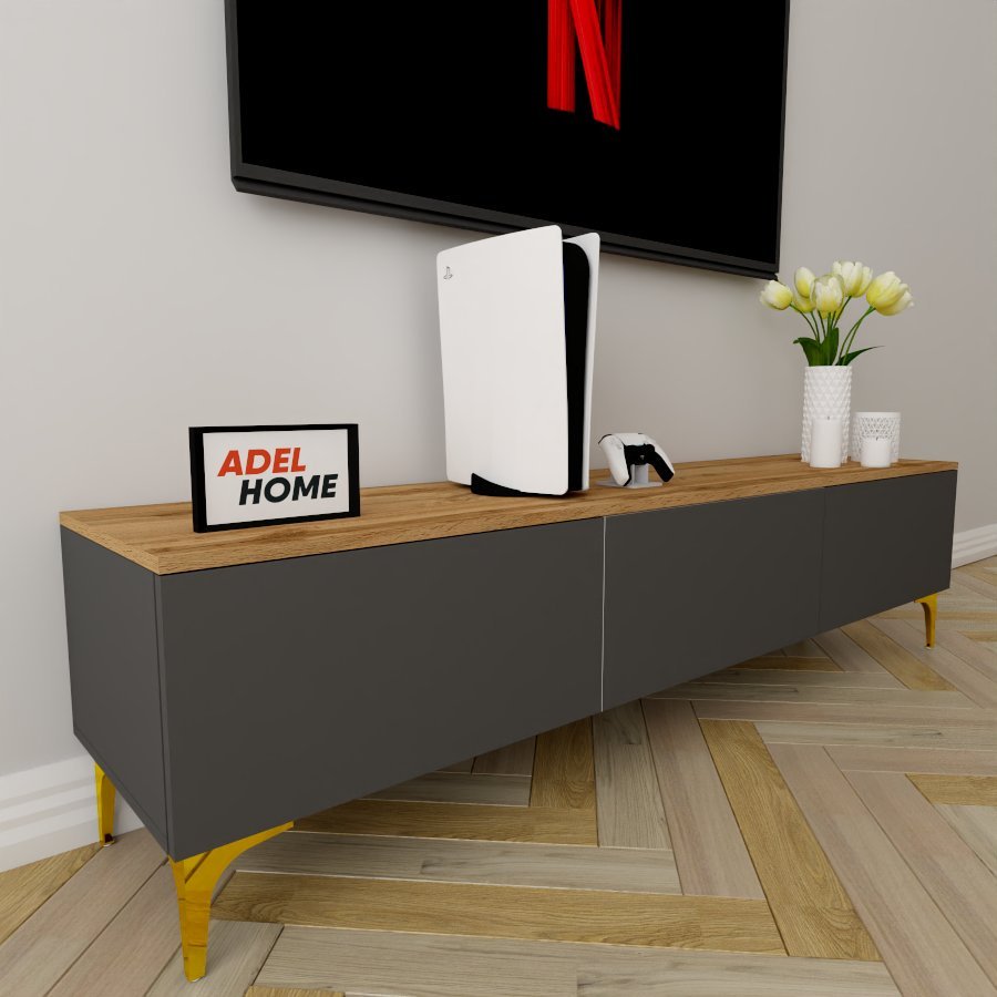 ТВ-тумба Adel Home Аниса AH0433 180x45x35см серый/коричневый купить,NaN