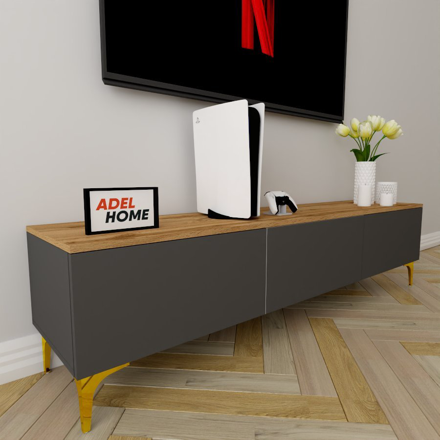 ТВ-тумба Adel Home Аниса AH0433 180x45x35см серый/коричневый купить,NaN