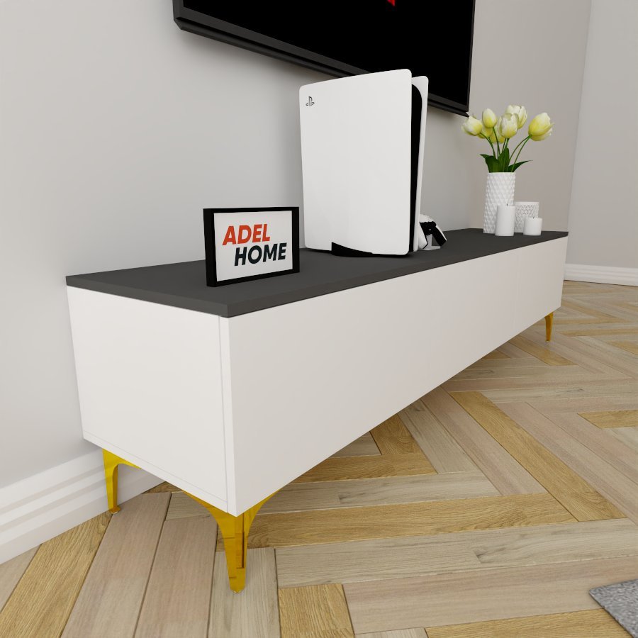 ТВ-тумба напольная Adel Home AH0431 Перси 180x45x35см бело-серый купить,NaN