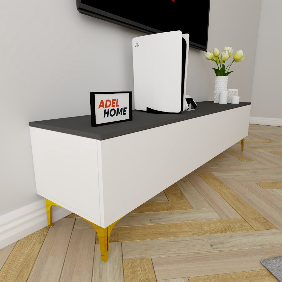 ТВ-тумба напольная Adel Home AH0431 Перси 180x45x35см бело-серый купить,NaN