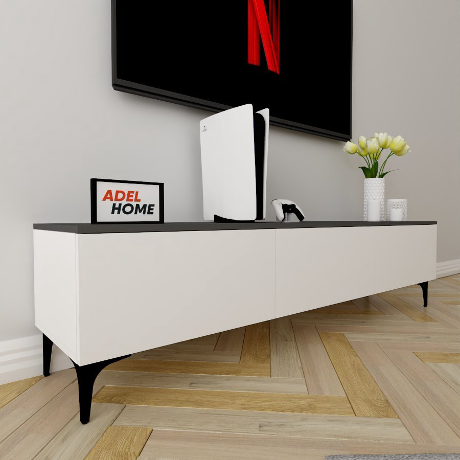 ТВ-тумба напольная Adel Home AH0426 Грета 180x45x35см бело-серый купить,NaN