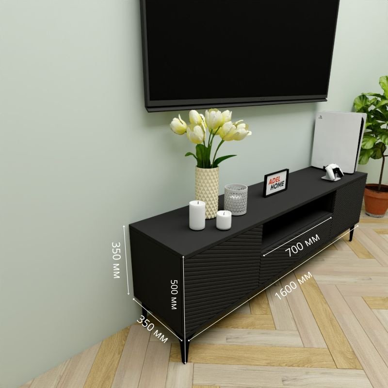 ТВ-тумба напольная Adel Home AH0726 Луана 160x50x35см черный купить,NaN
