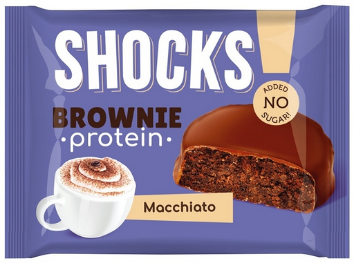 Печенье протеиновое FitnesShock Брауни латте макиато 50 гр
