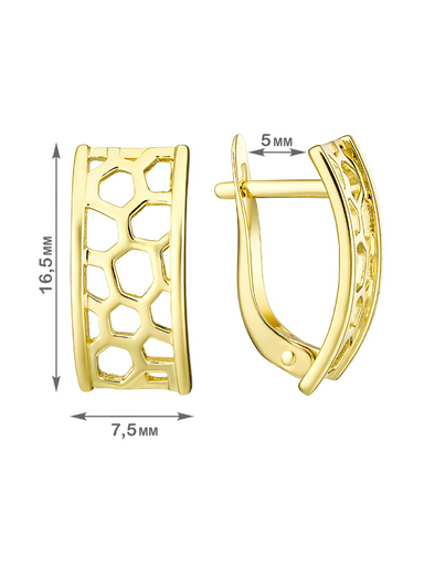 Серьги Veronika Jewelry С300-1090 золото 2.44 гр