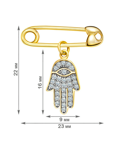 Булавка Veronika Jewelry Бл332-2356к золото 1.47гр