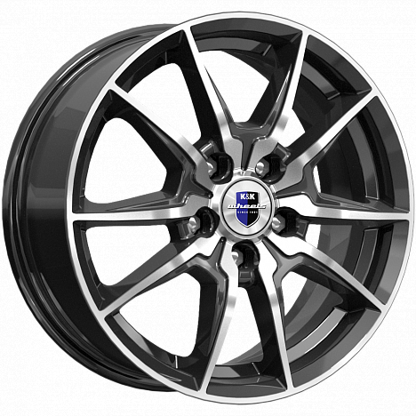 Комплект дисков K&K Адамар КС886-07 5х114,3 R16х6,5 СВ67,1 ЕТ45 алмаз черный купить,NaN