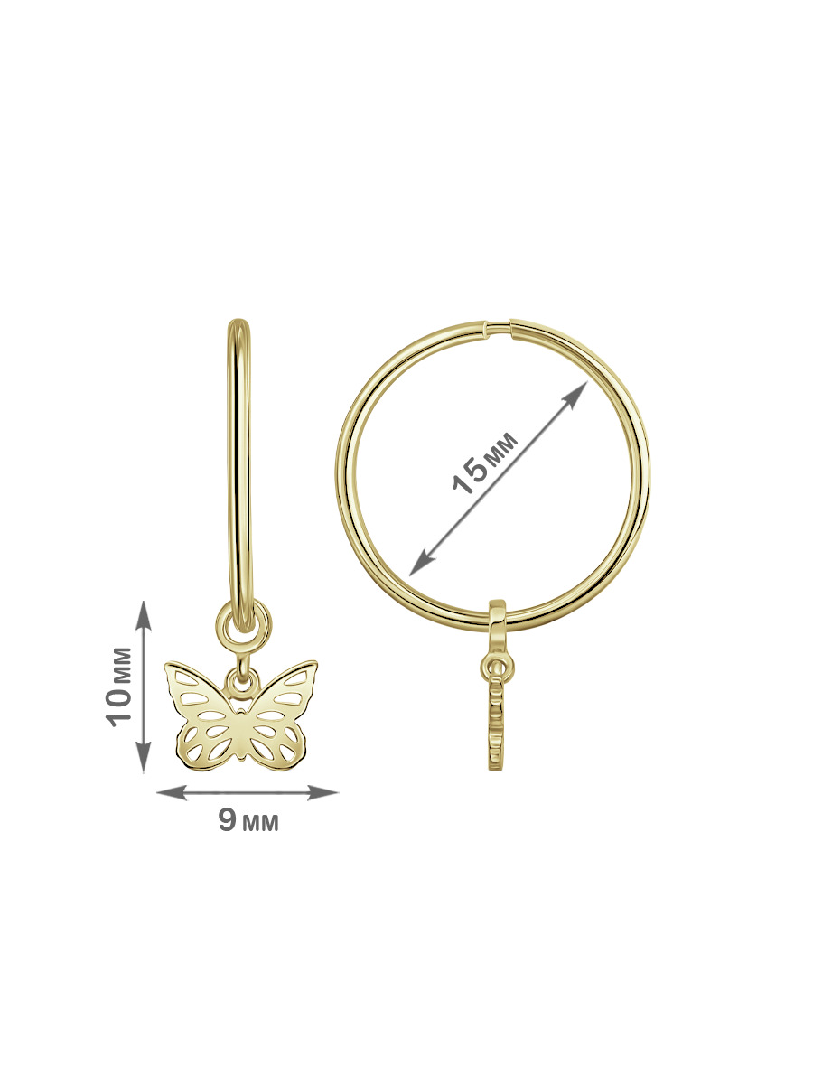 Серьги Veronika Jewelry С300-2977-15 золото 1.31 гр купить,139200