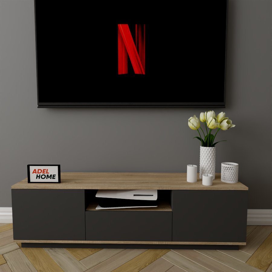 ТВ-тумба напольная Adel Home AH0267 Цуна 140x40x35см серо-коричневый купить,NaN