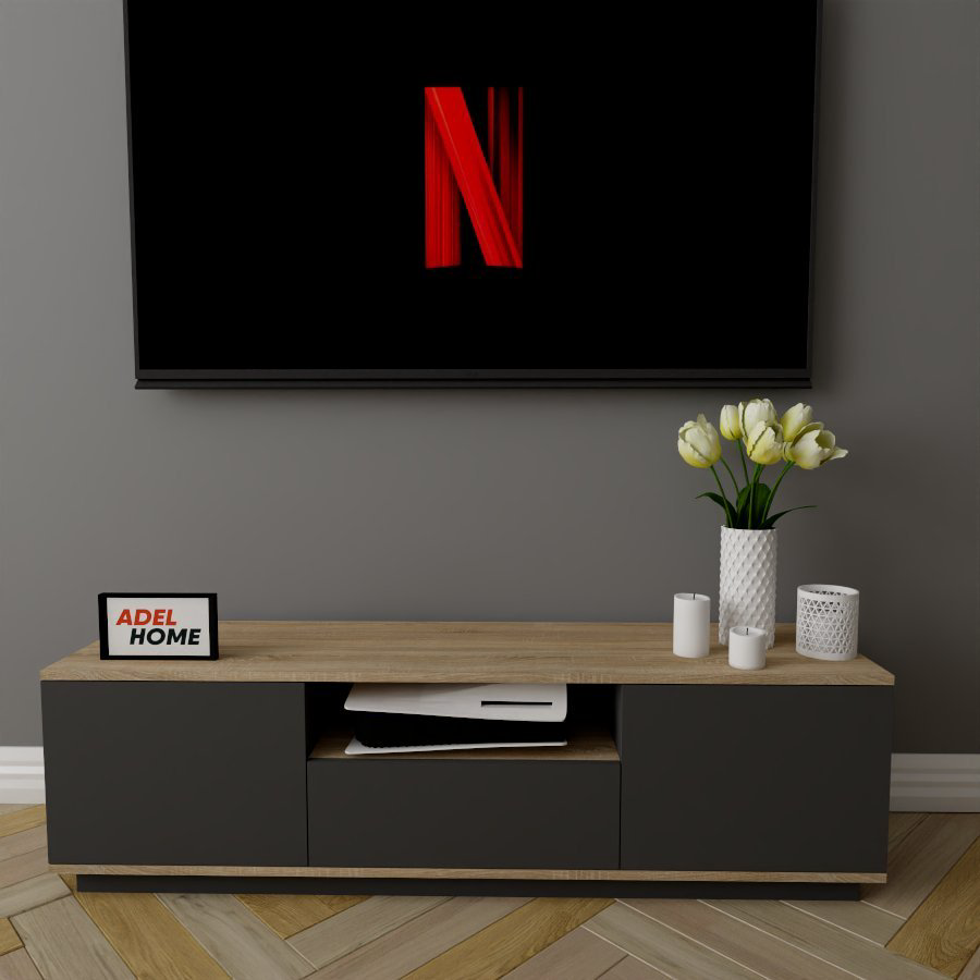 ТВ-тумба напольная Adel Home AH0267 Цуна 140x40x35см серо-коричневый купить,NaN