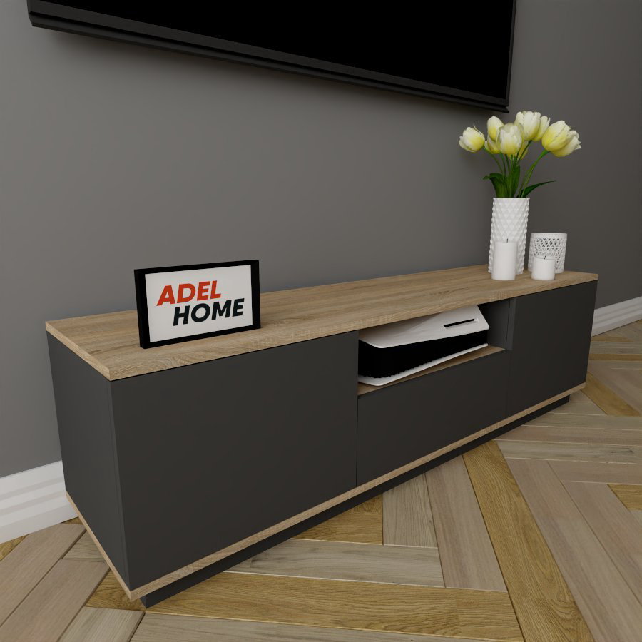 ТВ-тумба напольная Adel Home AH0267 Цуна 140x40x35см серо-коричневый купить,NaN