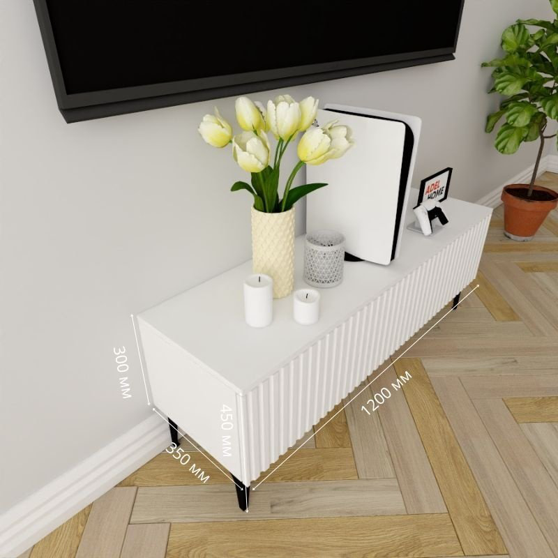ТВ-тумба напольная Adel Home AH0405 Шана 120x45x35см белый купить,NaN
