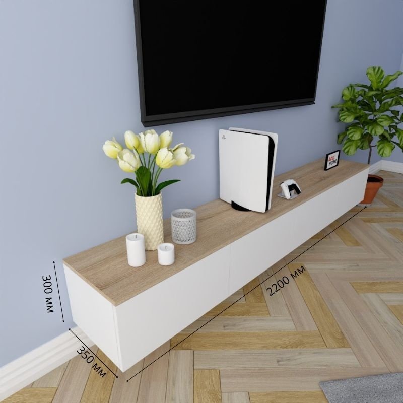 ТВ-тумба Adel Home Кристина AH0199 220x30x35см белый купить,NaN