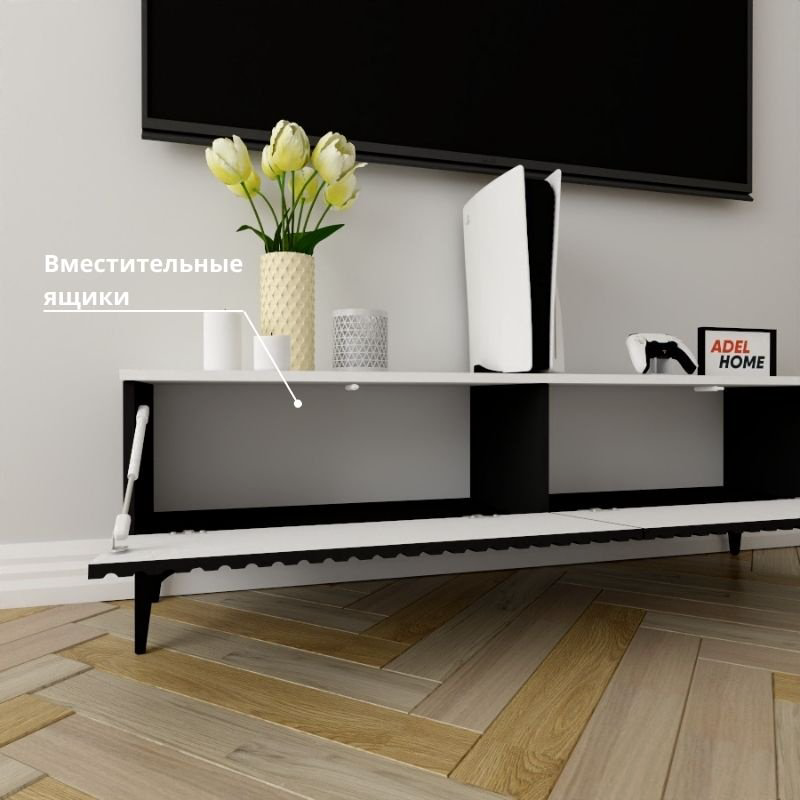 ТВ-тумба напольная Adel Home AH0799 Нолин 140x45x35см черный купить,NaN