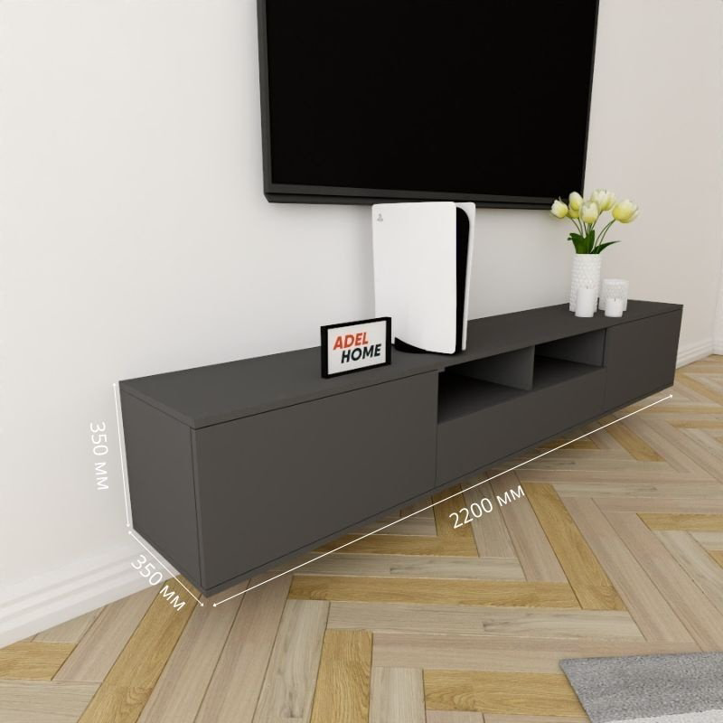 ТВ-тумба Adel Home Рима AH0277 220x35x35см серый купить,NaN
