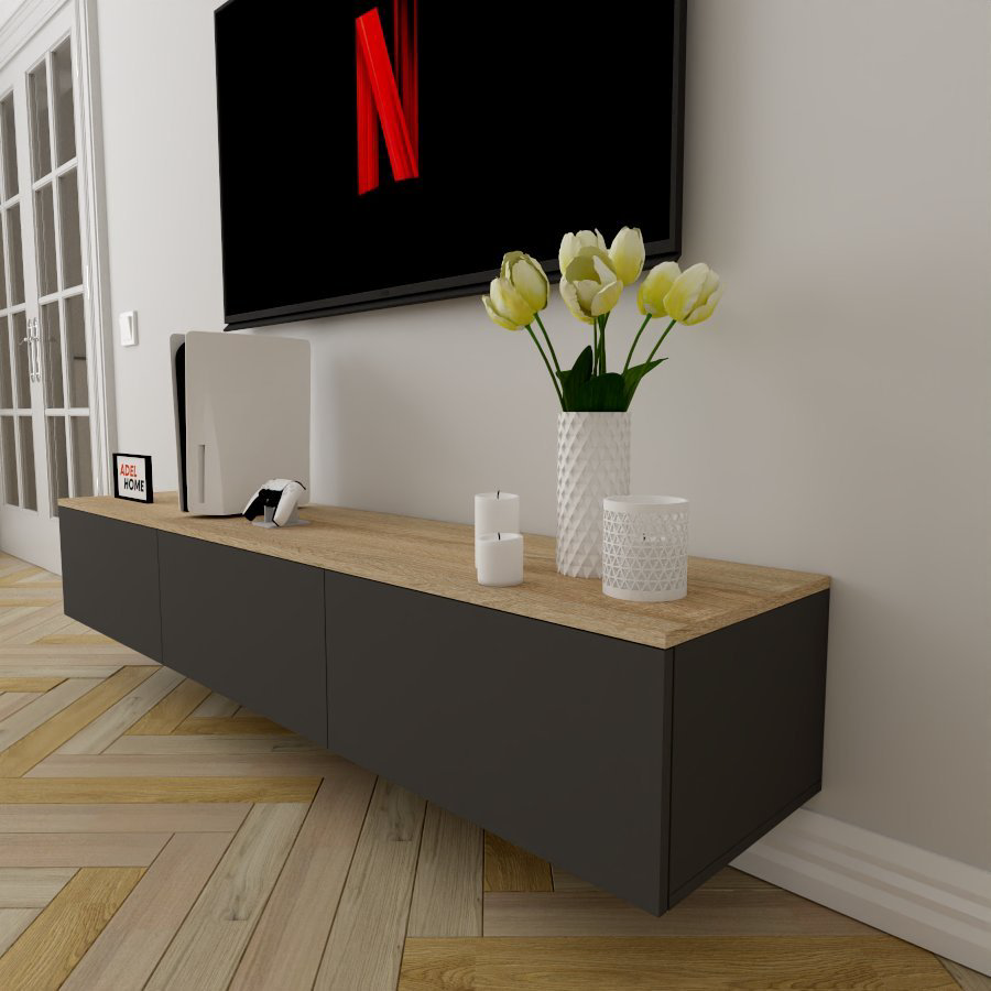 ТВ-тумба Adel Home Кимберли AH0423 180x30x35см серый купить,NaN
