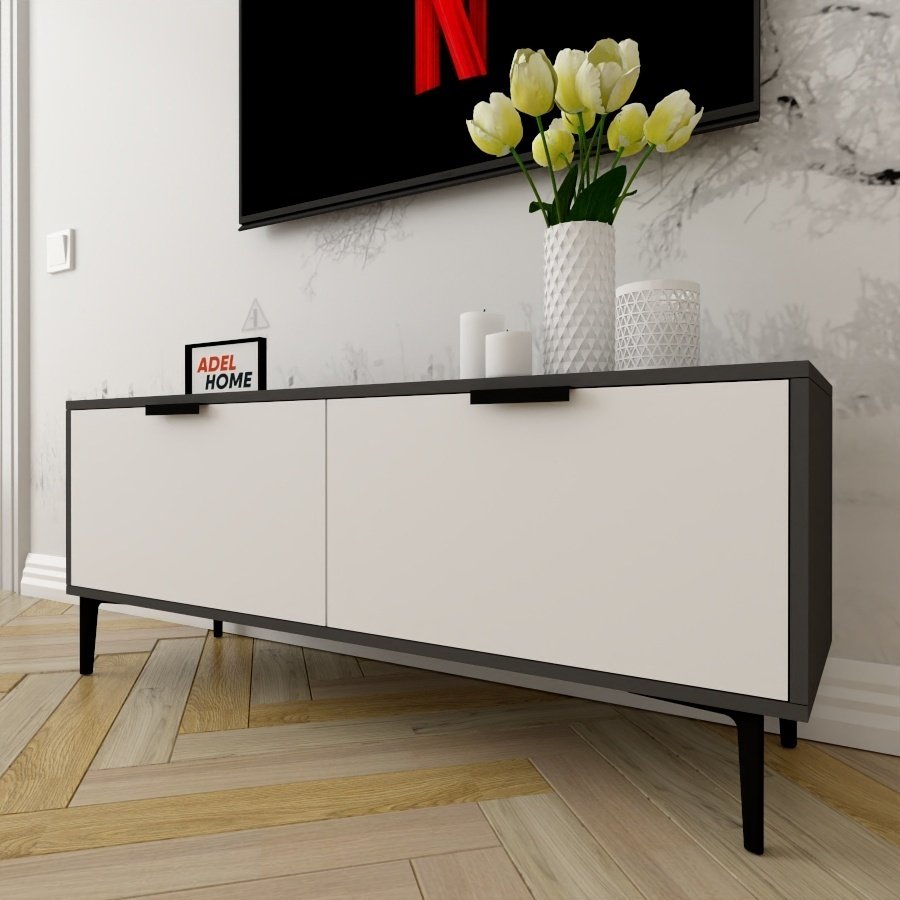 ТВ-тумба напольная Adel Home AH0137 Мария 140x50x35см бело-графитовый купить,NaN
