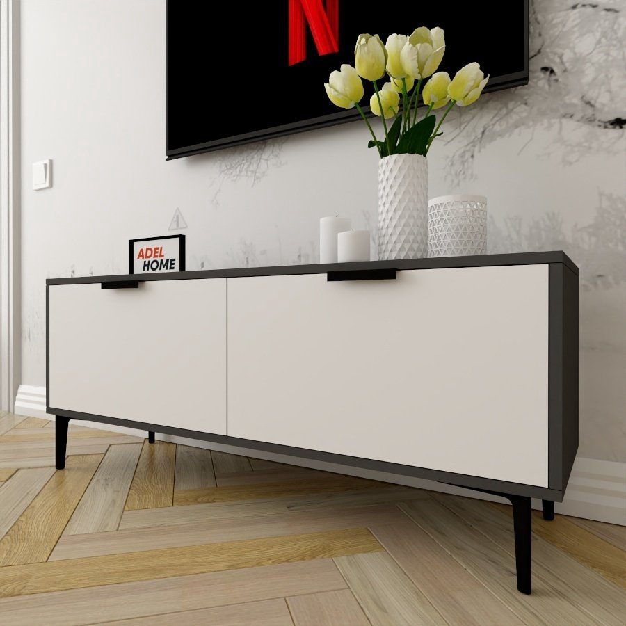 ТВ-тумба напольная Adel Home AH0137 Мария 140x50x35см бело-графитовый купить,NaN