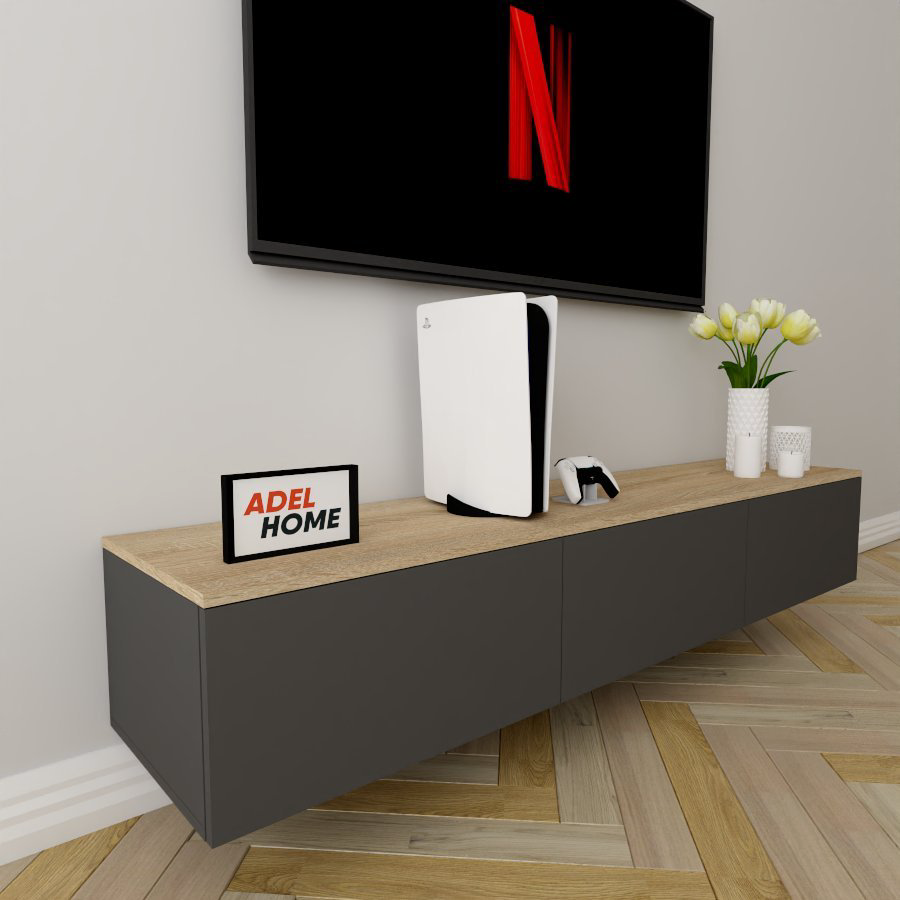ТВ-тумба Adel Home Кимберли AH0423 180x30x35см серый купить,NaN