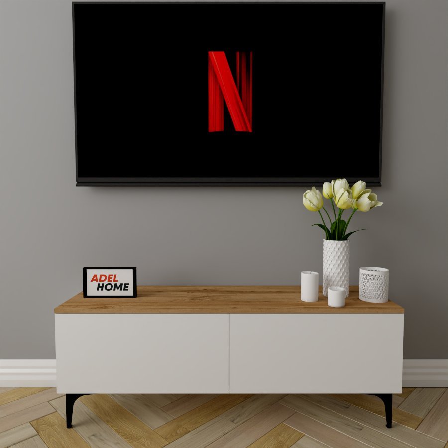 ТВ-тумба напольная Adel Home AH0248 Ната 120x45x35см бело-коричневый купить,NaN