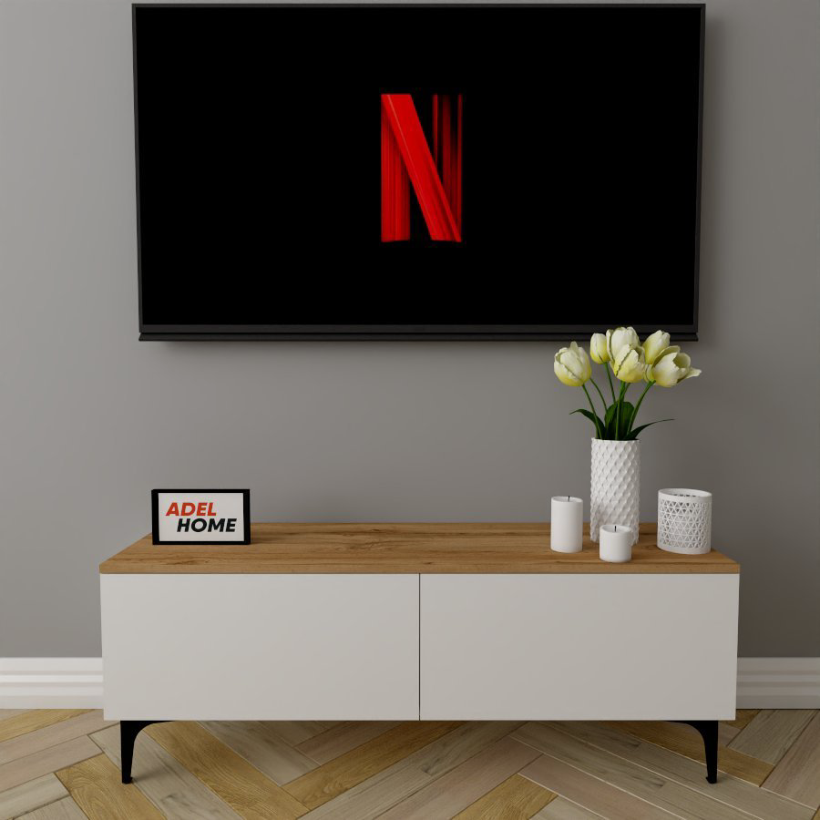 ТВ-тумба напольная Adel Home AH0248 Ната 120x45x35см бело-коричневый купить,NaN