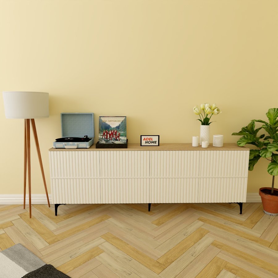 ТВ-тумба напольная Adel Home AH0556 Мичел 200x75x35см бело-коричневый купить,NaN