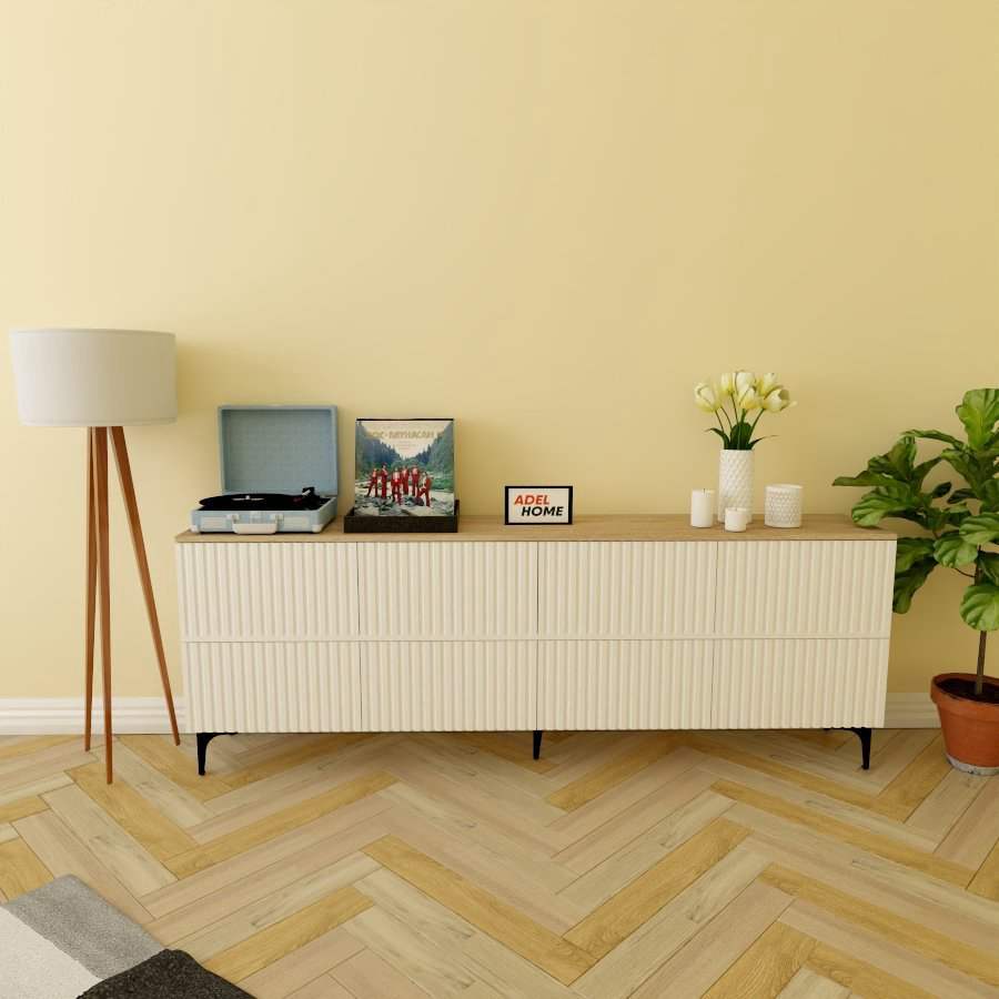 ТВ-тумба напольная Adel Home AH0556 Мичел 200x75x35см бело-коричневый купить,NaN