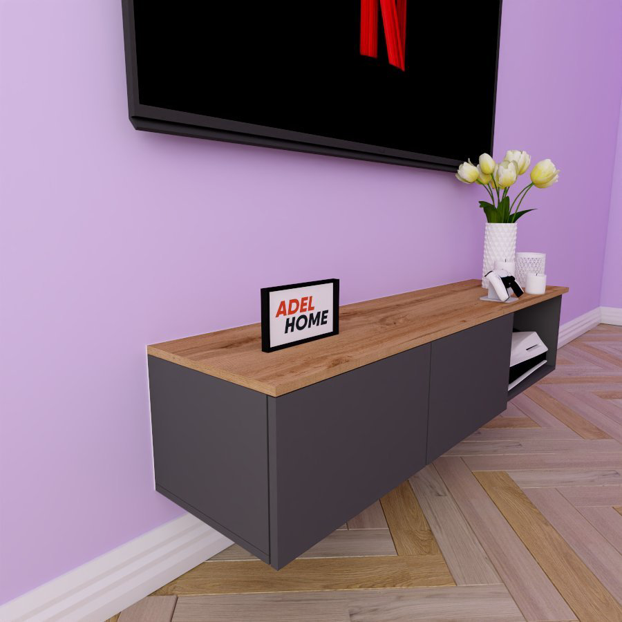 ТВ-тумба Adel Home Вера AH0210 140x30x35см темно-серый купить,NaN
