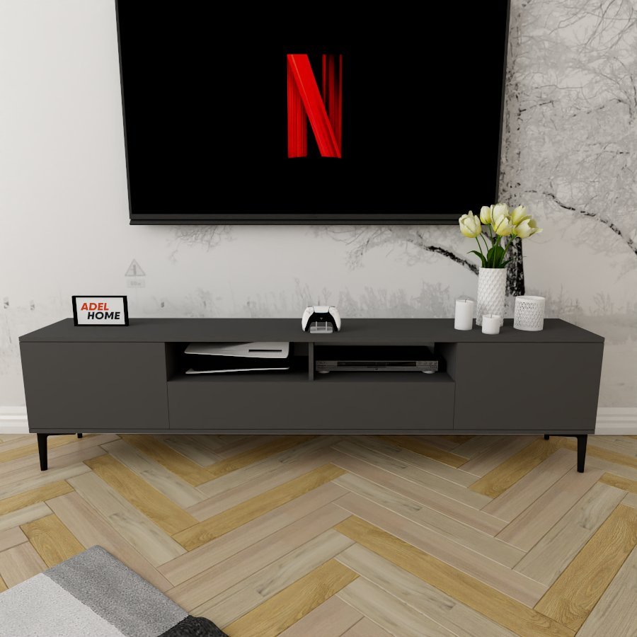 ТВ-тумба напольная Adel Home AH0318 Керри 200x50x35см серый купить,NaN