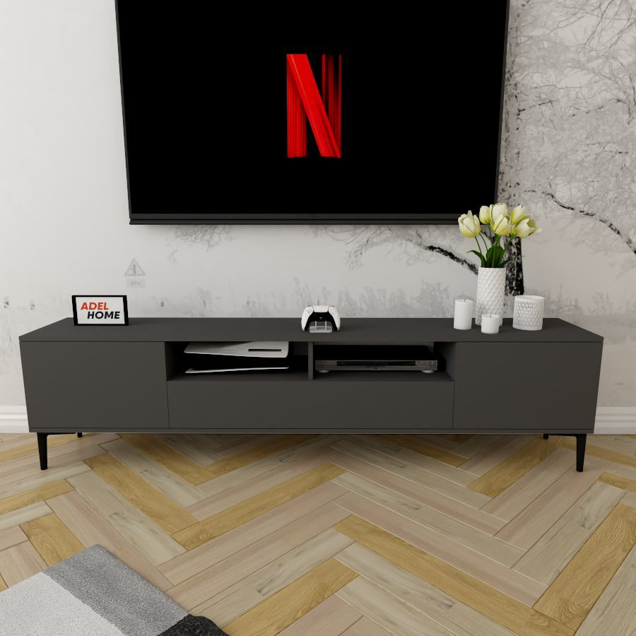 ТВ-тумба напольная Adel Home AH0318 Керри 200x50x35см серый купить,NaN