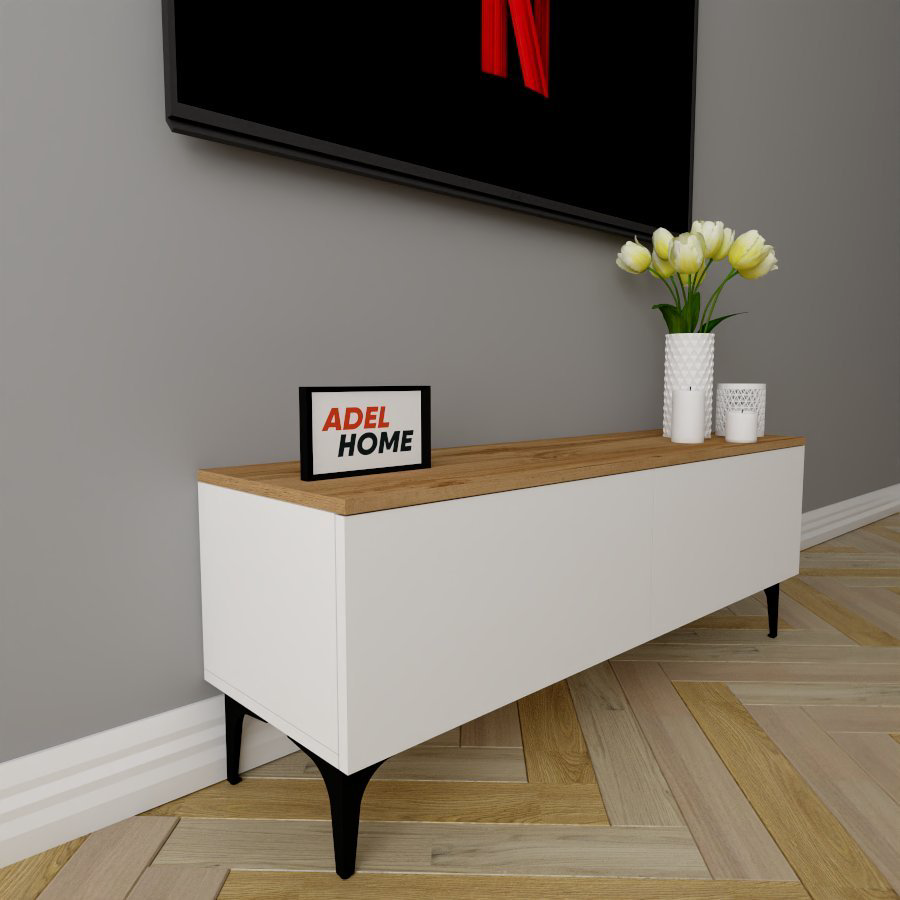 ТВ-тумба напольная Adel Home AH0248 Ната 120x45x35см бело-коричневый купить,NaN