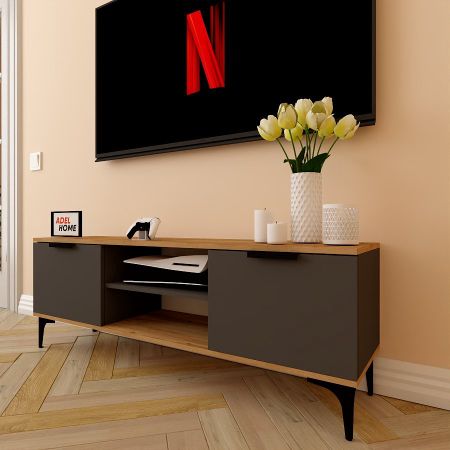 ТВ-тумба напольная Adel Home AH0180 Стелла 140x50x35см серо-коричневый купить,NaN