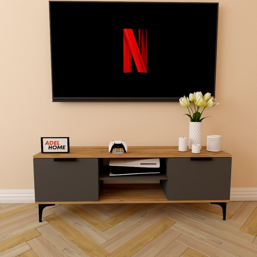 ТВ-тумба напольная Adel Home AH0180 Стелла 140x50x35см серо-коричневый купить,NaN