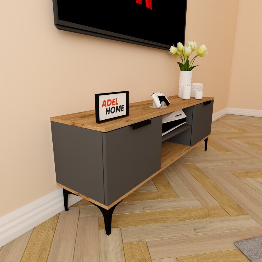 ТВ-тумба напольная Adel Home AH0180 Стелла 140x50x35см серо-коричневый купить,NaN