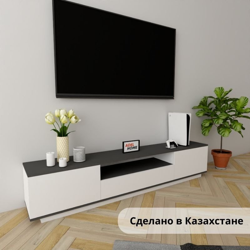 ТВ-тумба напольная Adel Home AH0135 Вило 200x40x35см бело-графитовый купить,NaN
