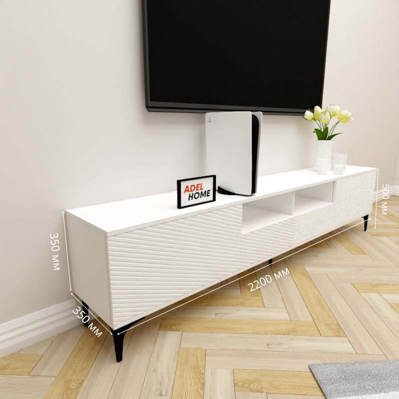ТВ-тумба напольная Adel Home AH0690 Деспина 220x50x35см белый купить,NaN